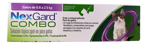 Pipeta Nexgard Combo Para Gato Hasta 2,5kg Beige