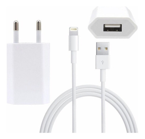 Cargador Compatible iPhone 8 X 11 12 13 Cubo + Cable