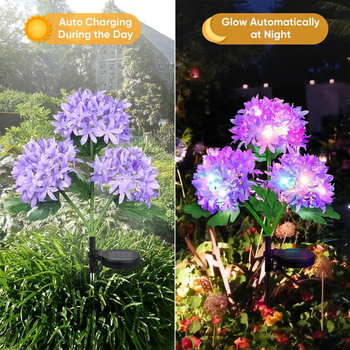 Flores Solares Al Aire Libre Impermeables Luces Solares De F
