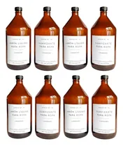 Comprar Set X 8 Botellon Dispensers Vidrio Ambar 1 Litro + Etiqueta