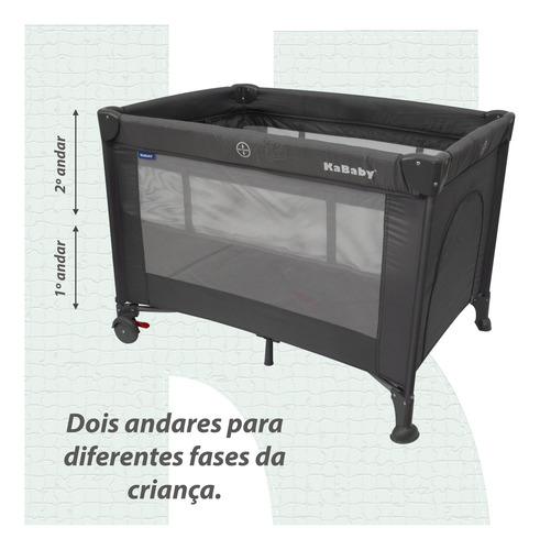 Berço Portátil Infantil Cercado Desmontável Com Mosquiteiro