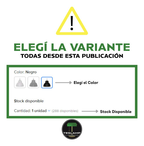 Pack X2 Lampara Colgante Campana Galponera Varios Colores