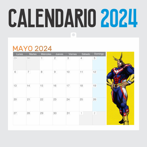 Calendario 2024 Anime Boku No Hero - Animeras