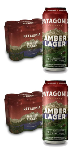 Patagonia Amber Lager Lata 473ml Pack X12 Zetta Bebidas