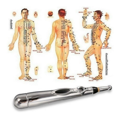Caneta Acupuntura Estimuladora De Pontos Meridional Cor Cinza 1.5