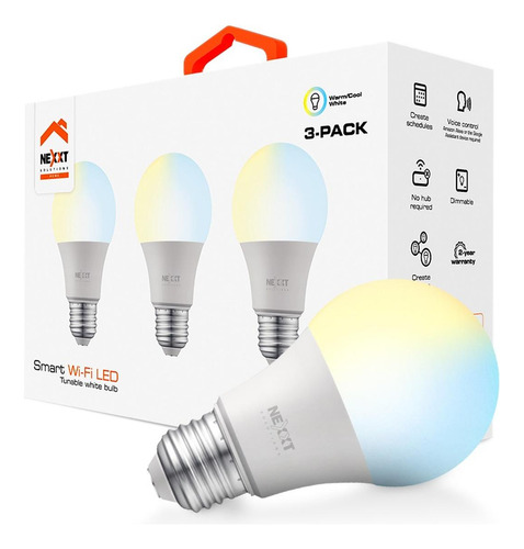 Pack 3 Ampolletas Led Smart E27 Bco Cal Fri Wifi