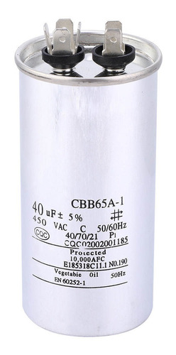 Condensador Cbb65 40uf 450v Condensador De Arranque Neumátic