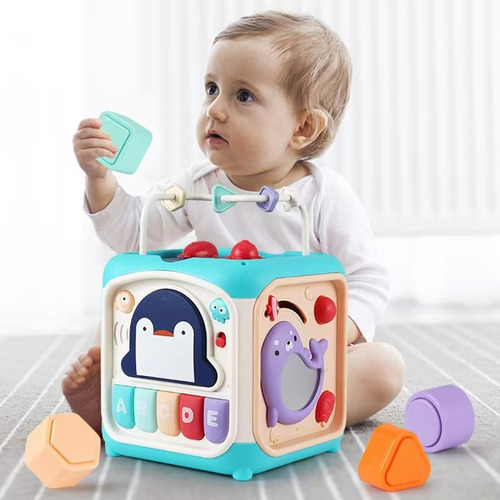 Bo Didáctico De Actividades Montessori 7 En 1 Para Bebés Olor Azl Marino