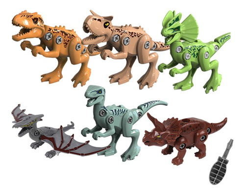 6 Peças Take Apart Dinosaur Models, Brinquedos, Embutidos De