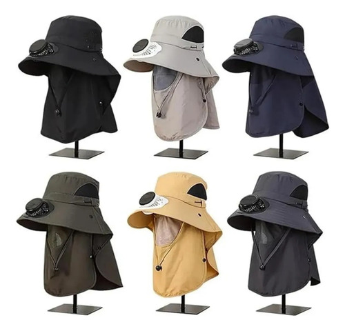 Sombrero Transpirable Con Ventilador Solar Para Un Verano Du