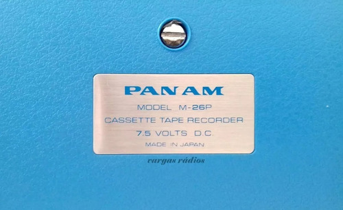 Gravador Antigo Panam Pan American Airlines Raro Funcionando (Usado)