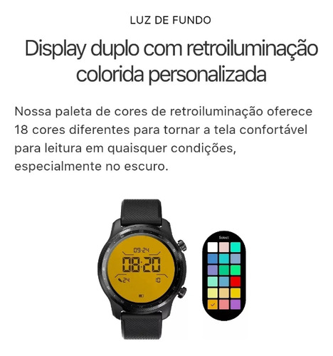 Ticwatch Pro 3 Ultra 8gb C/ Play Store Gps Nfc Pagamentos Preto Preto Preto