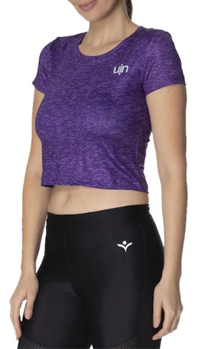 Tank Top Fitness Uin Crop Top Morado Mujer Uinct-038-fsd