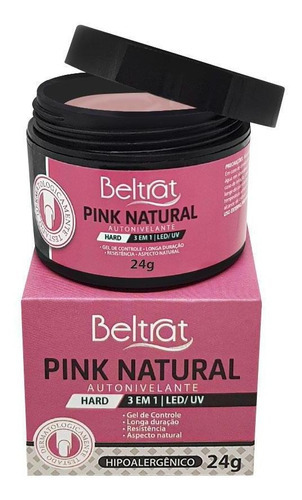 Pink Natural Hard Gel Beltrat 24g Anvisa Hipoalergênico