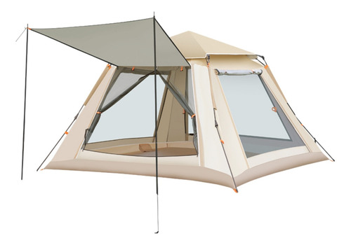 Carpa Camping 6-8 Personas Familiar Impermeable 210x210x125c Color Beige