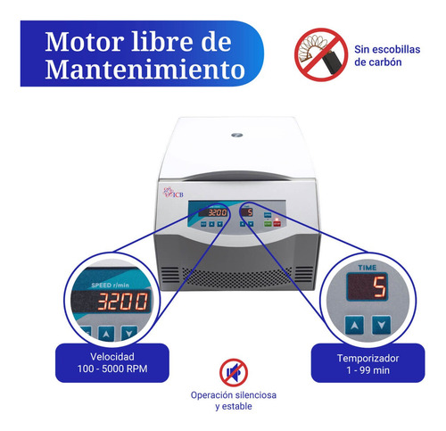 Centrifuga Clinica Con Rotor Oscilante 10ml/15ml/50ml/100ml