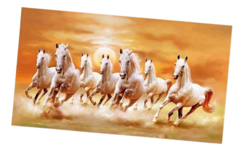 Cuadro En Lienzo Con Siete Caballos, Impresión Artística S.