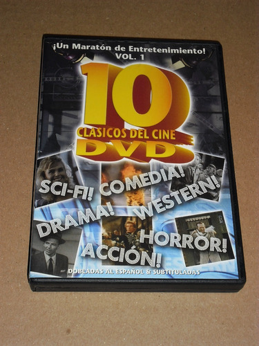 10 Clasicos Del Cine Vol 1 + Vol 2 8 Discos Dvd