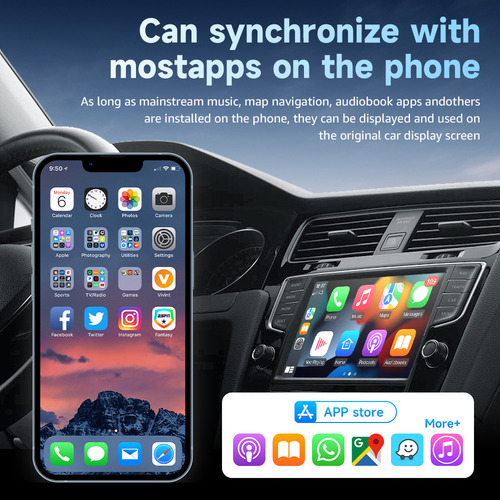 Adaptador Inalámbrico Car Play, Android Auto Converter 2 En