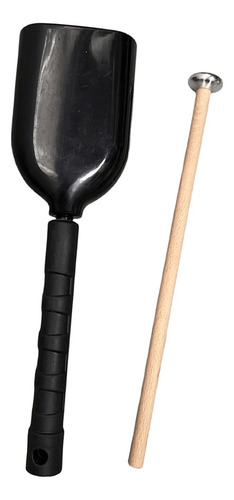 Cencerro Con Mango Con Mazo, Campana Musical, Negro L