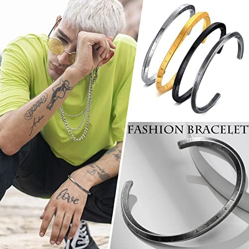 Pulseira Masculina Vnox Norse Viking Nordic 24 Alfabeto Run