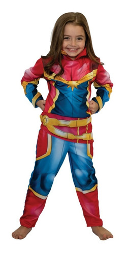 Disfraz Capitana Marvel Con Luz Lic.disney Original