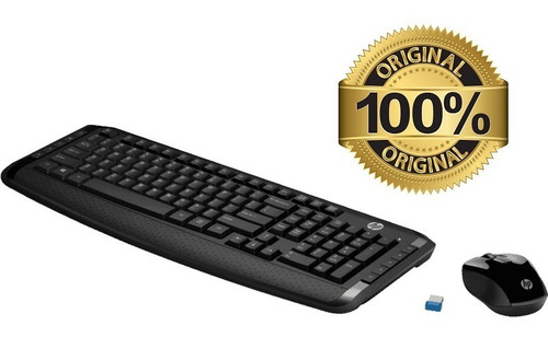 Imagem 2 de 8 de Teclado E Mouse Sem Fio Wireless 300 Hp