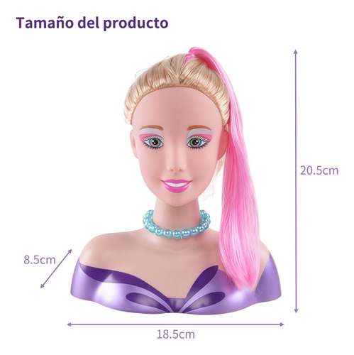 Muñeca Para Peinar Cabeza Estilista Con Accesorios Styling