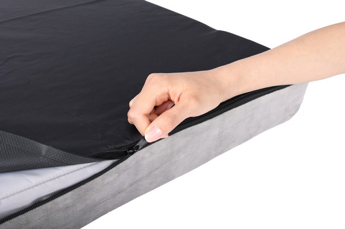 Cama Perro Mascota Pet2go® 100% Lavable - Colchoneta M 75x55 Color Gris Diseño Mediana
