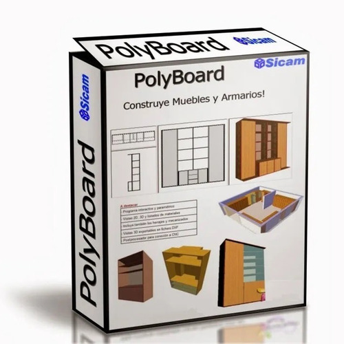 Imagen 1 de 1 de Diseño Muebles Polyboard 7.02b Pro 2019 + Opticut 5.25 Pro