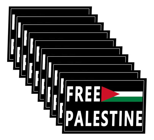 Paquete De 10 Pegatinas Gratis Palestina Gaza Libertad ...