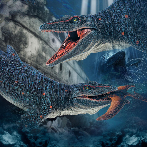 Figuras De Acción De Dinosaurio Mosasaurus, Estatua De