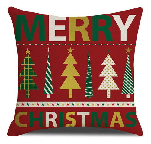 6 Fundas De Almohada Estampadas Individuales De Navidad.