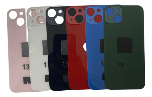 Tapa Trasera Vidrio Repuesto Para Iphone 13 Con Logo Medianoche