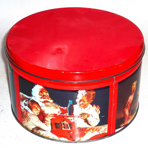 Caja Lata Navidad Coca-cola Vintage,b/estado Colección. (Usado)