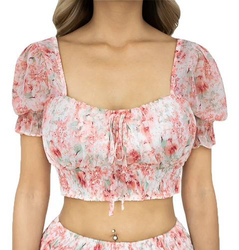 Conjunto 2 Pzs Top Y Falda Para Mujer Marca Vasarelli