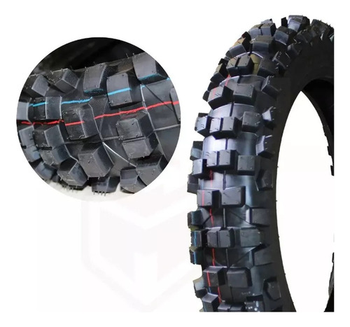 Llanta 110/100-18 Doble Proposito Moto Cross Gajo Grande