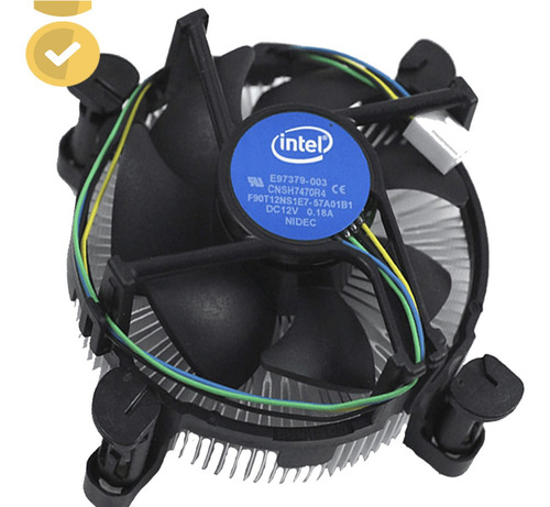 Cooler Ventilador Intel Socket 1200 Corei3 Corei5 Corei7