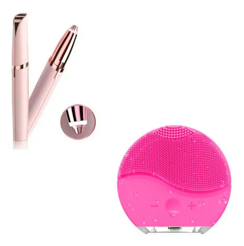 Depiladora Cejas Recargable + Removedor Facial Recargable
