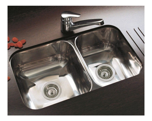 Imagen 3 de 3 de Pileta Cocina Johnson Rr63 Bacha Doble