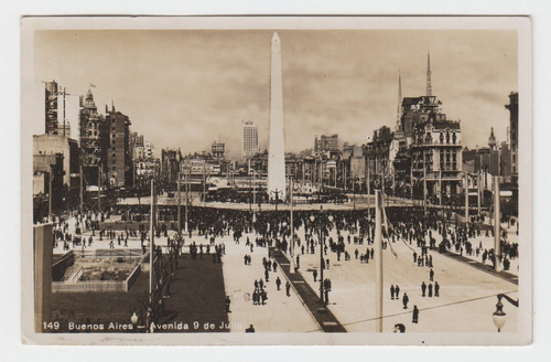 Antigua Postal Buenos Aires Av. 9 De Julio
