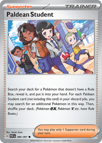 Paldean Student 86/91 Pokemon Card Paldean Fates