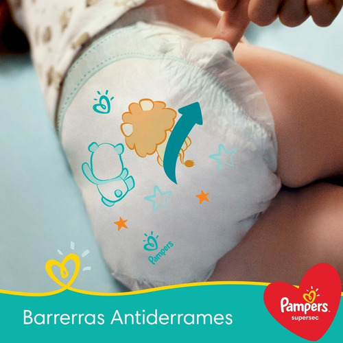 Pampers Supersec M X 180 Unidades Tamaño Mediano (M)