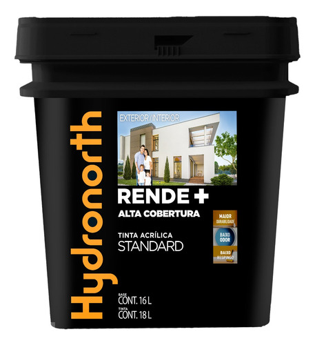 Pintura Hydronorth Rende, de alta cobertura, 18 litros, antimoho, color verde lima