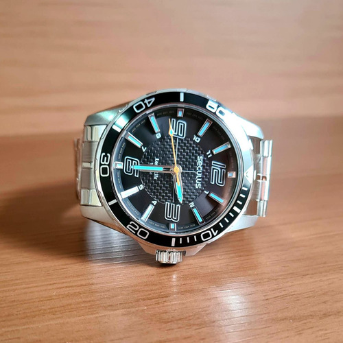 Relogio Seculus Masculino Original Prateado Garantia Luxo
