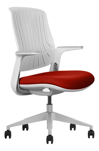 Silla Ejecutiva Ergonómica De Escritorio Ferrini Oficina F3 Color Rojo