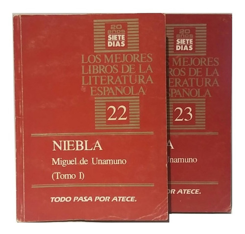 Niebla, Novela De Miguel De Unamuno, En 2 Tomos, Mb!!