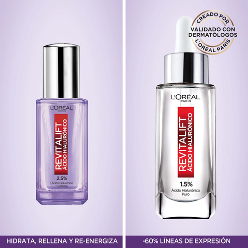 Kit L'oréal Paris Revitalift Ácido Hialurónico Serum Facial