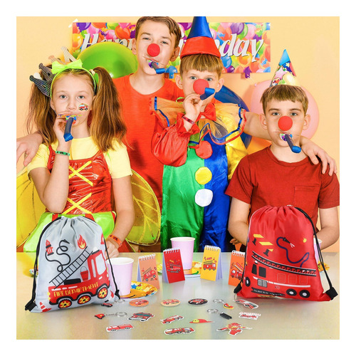 144 Pcs Firefighter Party Party Suministros De Fiesta Con De