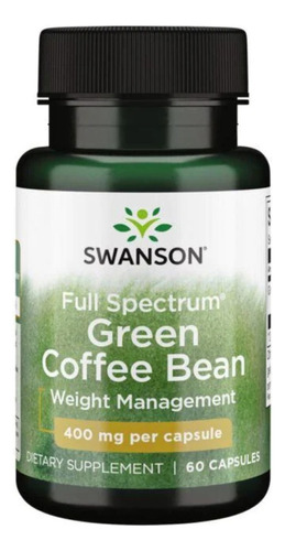 Swanson Cafe Verde 400mg 60 Caps Control Y Disminucion Peso Sabor Sin sabor